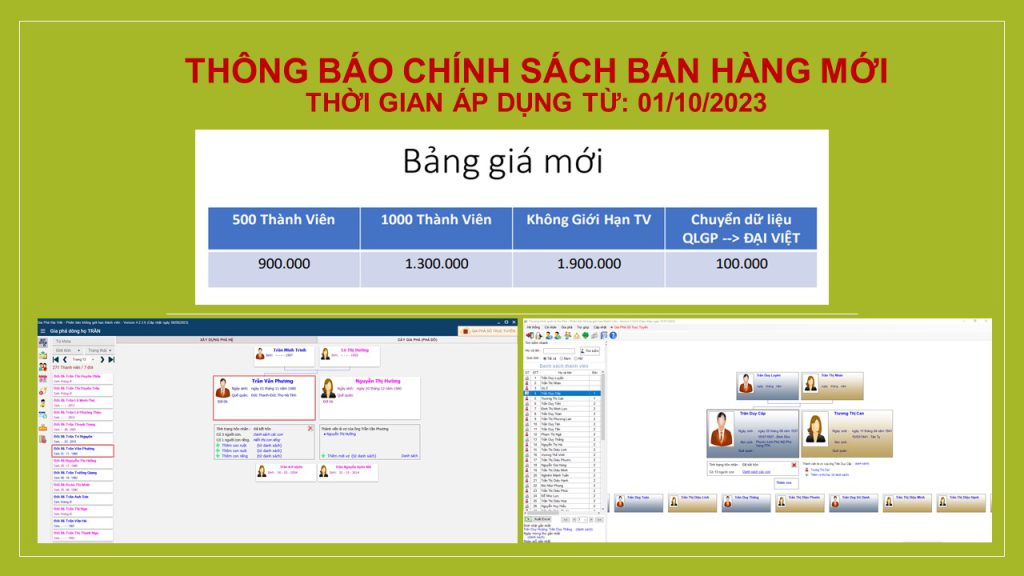 Thong bao chinh sach ban hang moi Gia phả Đại Việt - Dịch vụ gia phả trọn gói Gia phả Đại Việt