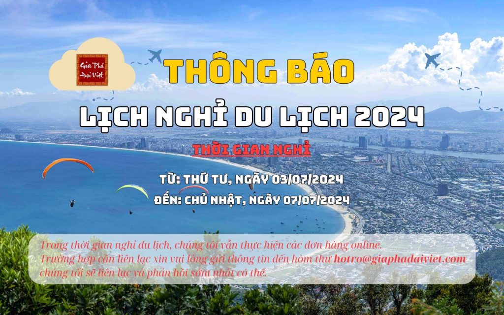 Chúng tôi xin thông báo đến Quý khách về kế hoạch du lịch 2024