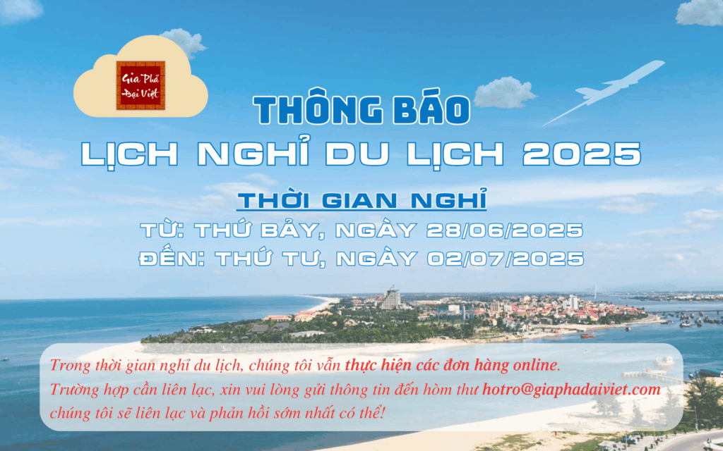 2 Gia phả Đại Việt - Dịch vụ gia phả trọn gói Gia phả Đại Việt